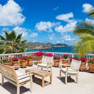 Patio at WV LUZ, Camaruche, St. Barthelemy