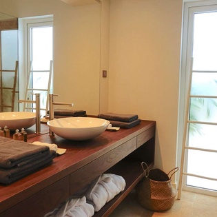 Bathroom at WV ARK, Pointe Milou, St. Barthelemy
