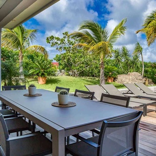 Terrace at WV PAJ, Lurin, St. Barthelemy