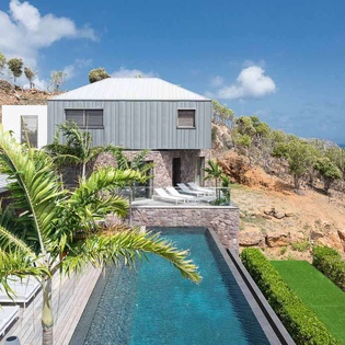 Aerial photo of WV FEL, Lorient, St. Barthelemy