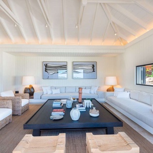 Living Room at WV MNT, Pointe Milou, St. Barthelemy