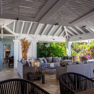 Living Room at WV ZEN, Pointe Milou, St. Barthelemy