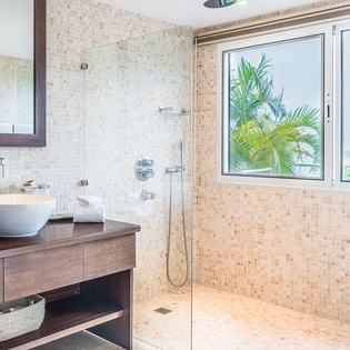 Bathroom at WV ISI, St. Jean, St. Barthelemy