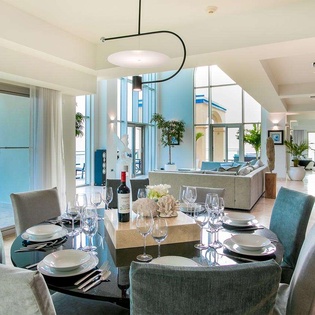 Dining Room at PIE COV, Beachfront/Cupecoy, St. Martin