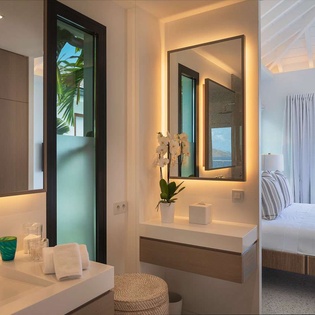 Bathroom at WV CAA, Pointe Milou, St. Barthelemy