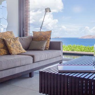 Living Room at WV LOV1, Pointe Milou, St. Barthelemy