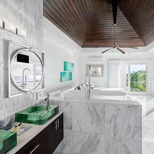Bathroom at TC CAP, Sapodilla Bay, Turks & Caicos