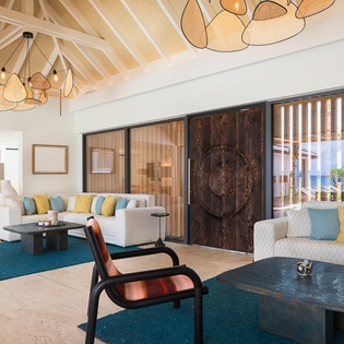 Living Room at WV CTL, Lorient Beach, St. Barthelemy