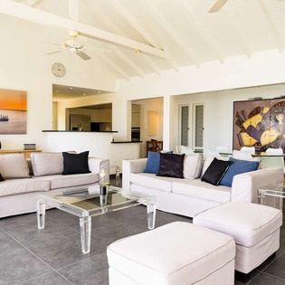 Living Room at WV AUS, Pointe Milou, St. Barthelemy