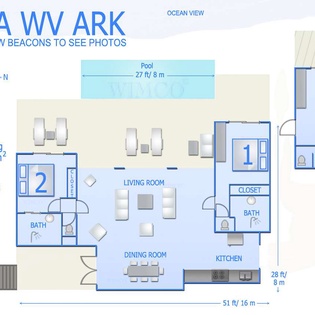 Floorplan of WV ARK, Pointe Milou, St. Barthelemy