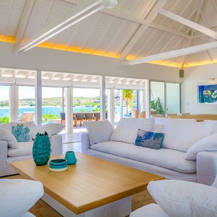Living Room at WV AQA, Grand Cul de Sac, St. Barthelemy