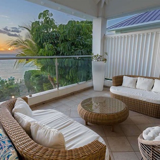 Terrace at PIE BLS, Happy Bay, St. Martin