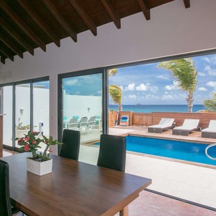 Dining Room at WV VDD, Flamands Beach, St. Barthelemy