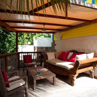 Deck at WV BEA, Marigot Beach, St. Barthelemy