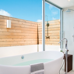 Bathroom at TC BEB4, Babalua Beach, Turks & Caicos
