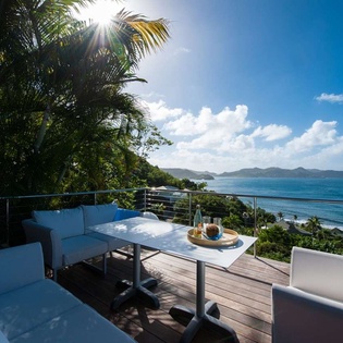 Deck at WV IDS, Pointe Milou, St. Barthelemy