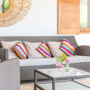 Living Room at WV MBL, St. Jean, St. Barthelemy