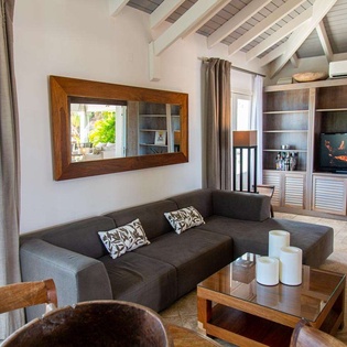 Living Room at WV ZEN, Pointe Milou, St. Barthelemy