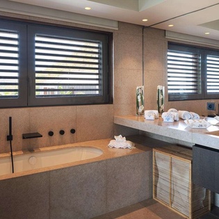 Bathroom at WV FEL, Lorient, St. Barthelemy