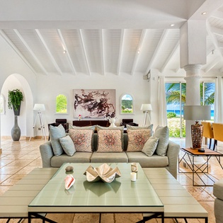 Living Room at SXM LVB, Beach Side/Baie Rouge, St. Martin