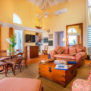 Living Room at WV FRE, Pointe Milou, St. Barthelemy