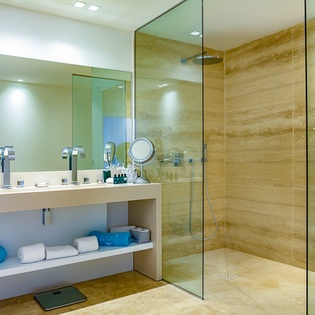 Bathroom at WV BLE, Grand Cul de Sac, St. Barthelemy