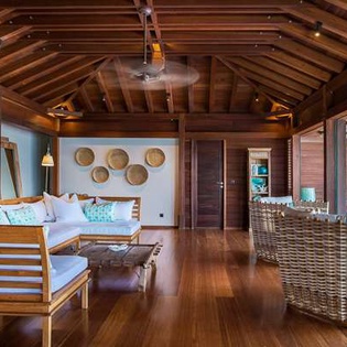 Living Room at WV AMA, Pointe Milou, St. Barthelemy