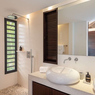 Bathroom at WV ONE, Colombier, St. Barthelemy