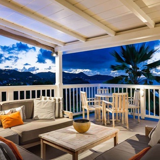 Terrace at WV LUZ, Camaruche, St. Barthelemy