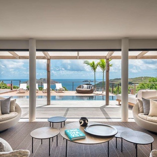 Living Room at WV ONE, Colombier, St. Barthelemy