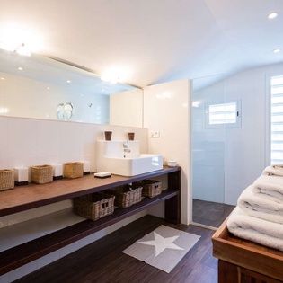 Bathroom at WV BOU, Pointe Milou, St. Barthelemy