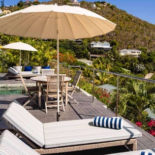 Deck at WV AUS, Pointe Milou, St. Barthelemy