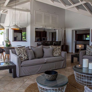 Living Room at WV ZEN, Pointe Milou, St. Barthelemy