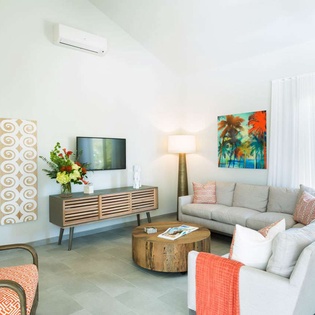 Living Room at TC TRA, Grace Bay Turtle Cove, Turks & Caicos