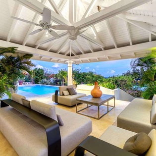 Terrace at PIE LAN, Hillside/Terres Basses, St. Martin