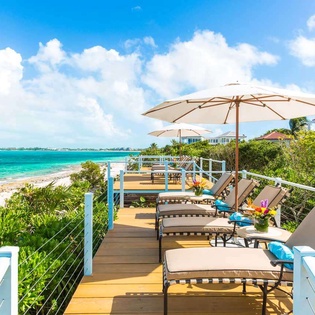 Deck at IE TAM, Grace Bay Turtle Cove, Turks & Caicos
