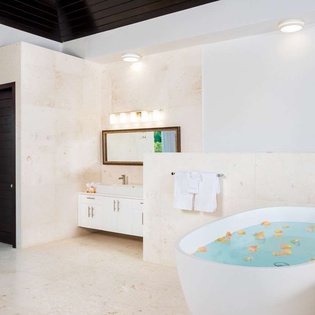 Bathroom at TC SAR, Ocean Pt/Taylors, Turks & Caicos