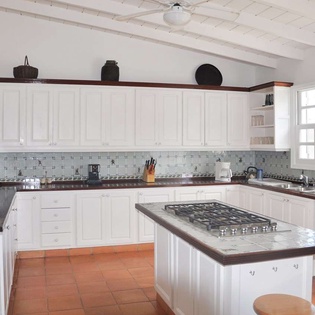 Kitchen at PIE CPR, Hillside/Terres Basses, St. Martin