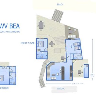 Floorplan of WV BEA, Marigot Beach, St. Barthelemy