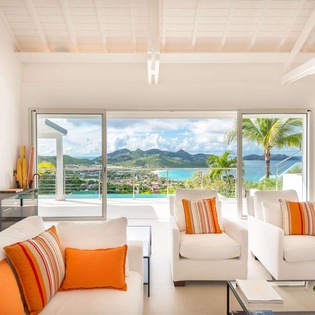 Living Room at WV LLA, St. Jean, St. Barthelemy