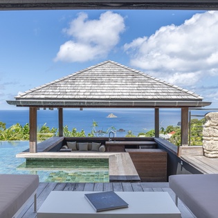 Settle into your private terrace and soak in the breathtaking sea view stretching to the horizon, with your own pool and gazebo offering the perfect blend of luxury and tranquility.