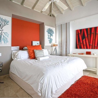 Bedroom at PIE FAR, Beachfront/Cupecoy, St. Martin