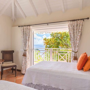 Bedroom at WV MGO, Colombier, St. Barthelemy