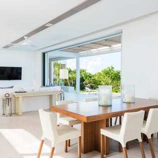 Dining Room at TC BEO4, Babalua Beach, Turks & Caicos