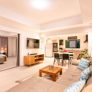 Living Room at WV LIL, Lorient, St. Barthelemy