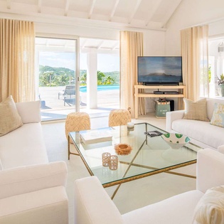 Living Room at WV AIR, St. Jean, St. Barthelemy
