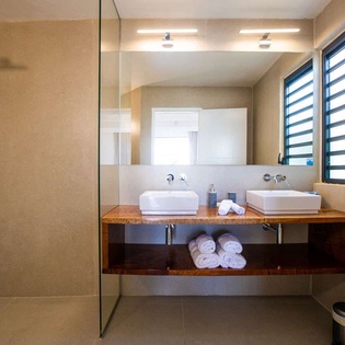 Bathroom at SXM LAS, Hillside/Terres Basses, St. Martin