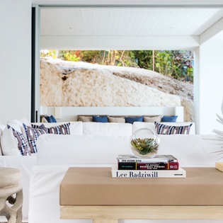 Living Room at TC BEB4, Babalua Beach, Turks & Caicos