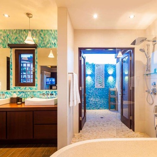 Bathroom at AXA NEV, Long Bay, Anguilla