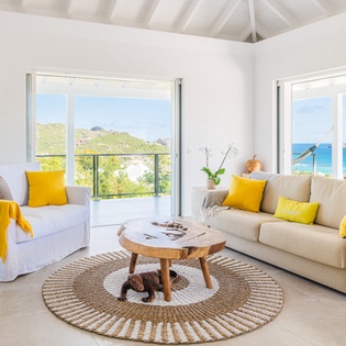 Living Room at WV VOB, St. Jean, St. Barthelemy